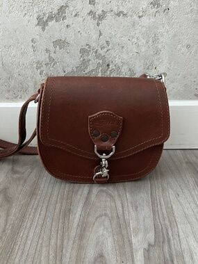 Saddleback Leather Hobo Mini Crossbody Purse (Chestnut, EUC)
